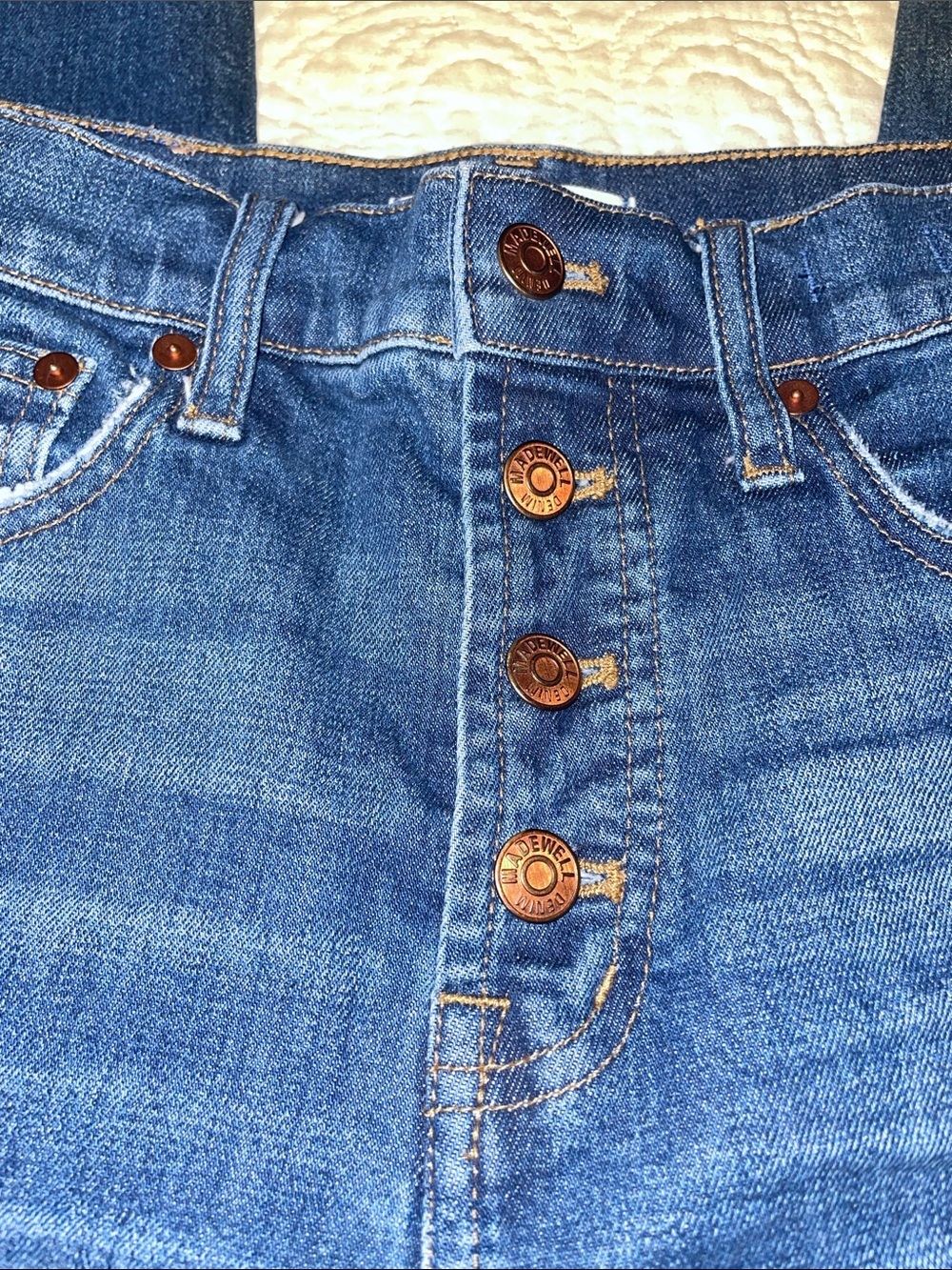 Madewell Button Fly Dark Wash The Perfect Vintage Crop Jeans. Size 26 - Picture 2 of 13